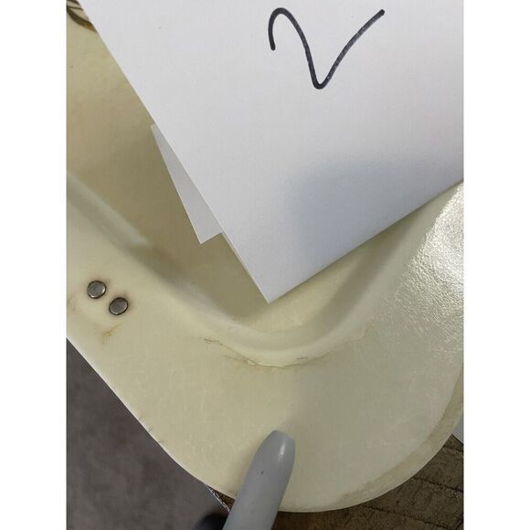 Retro Quaker Folding Metal TV Trays Stands 1950s Set of 4 MCM IMPERFECT READ - Picture 14 of 16